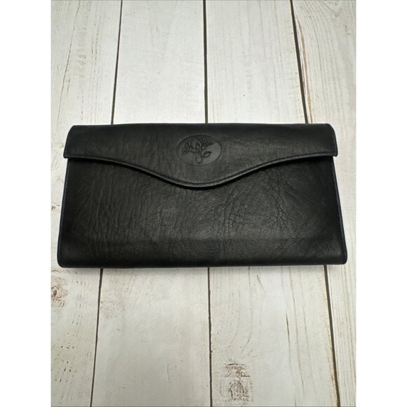 Buxton Handbags - Buxton Heiress Black Leather Wallet Organizer Clutch 7x4x1" VGUC CHARITY